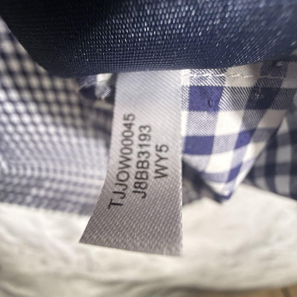 Tommy Hilfiger Checkered Dress‎ Navy & White Size Small Petite Beach Spring - Picture 9 of 11